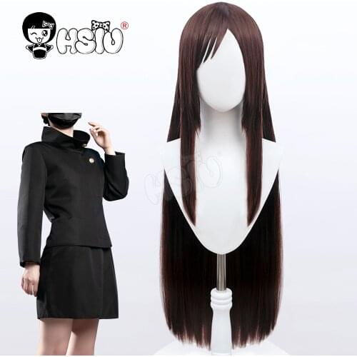 Ieiri Shoko Cosplay Costume wig Anime Jujutsu Kaisen Cosplay wig 「HSIU 」Dark brown long hair Fiber synthetic wig