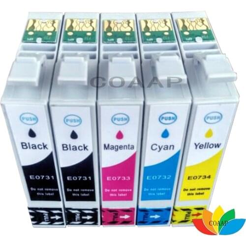 5PK Ink cartridge 731N 73N T0731 for compatible EPSON C79 CX5500 CX8300 CX9300 TX100 TX210 TX410 TX550w Printer