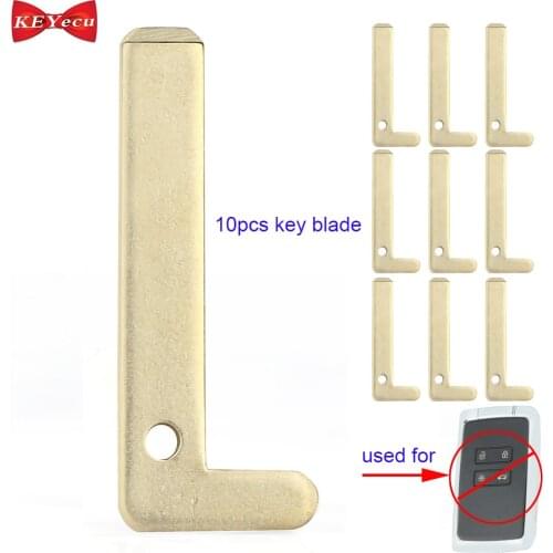 KEYECU 10pcs for Renault Espace 5 Kadjar Megane 4 Talisman 2016 2017 2018 Emergency Key Blade