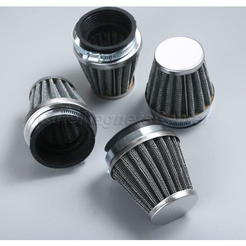 54mm Motorcycle Gauze Clamp-on Air Filter Double Layer Steel Filter For Honda Yamaha Volkswagen Toyota