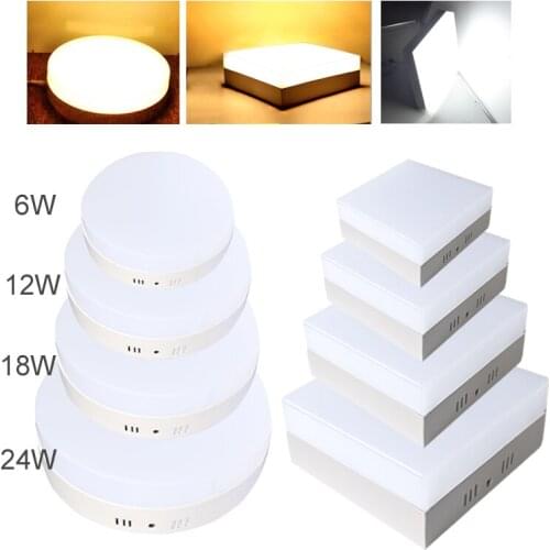 New Surface mounted 6w 12w 18w 24w AC85-265V led downlight panel light 2835SMD Ceiling hallway Down lamp