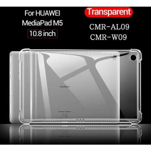 Shockproof silicone case for Huawei MediaPad M5 10 Pro 10.8 CMR-AL09 CMR-W09 transparent rubber back cover flexible bumper