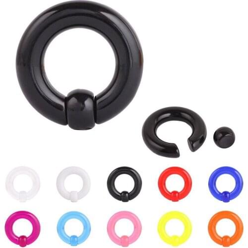 1pcs Stud Earrings 2mm/3mm/4mm/5mm/6mm/8mm Piercing Jewelry Nose Ring Multicolor Acrylic Clip Ball Ring