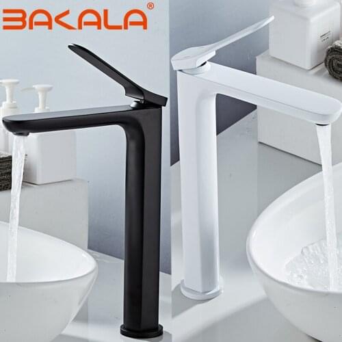 BAKALA Basin Faucet Bathroom Sink Faucet Single Handle Hole Chrome Faucet Basin Taps Deck Vintage Wash Hot Cold Mixer Tap Crane