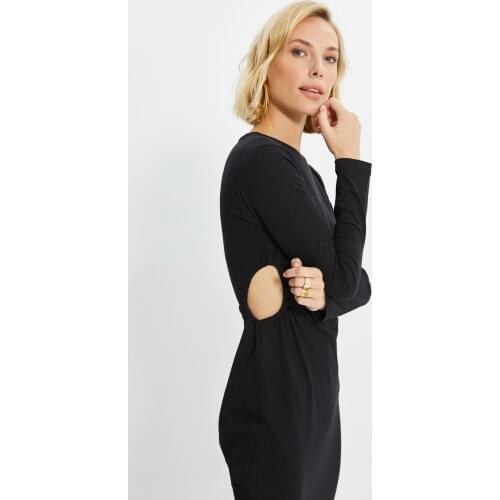 Trendyol Waist Detail Midi Knitted Dress TWOAW22EL0188