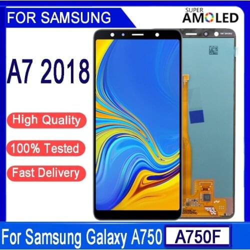 Original 6.0'' AMOLED LCD For samsung Galaxy A7 2018 A750 SM-A750F LCD Display With Touch Screen Assembly Part For samsung A750