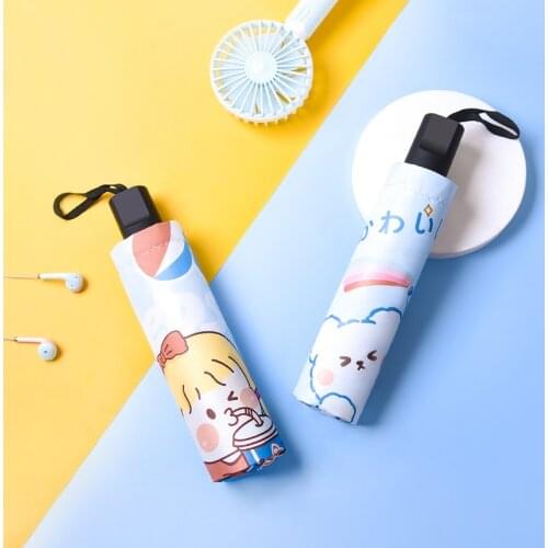 Cute Cartoon Umbrella Kids Animation Creative Long-handled 3D Ear Modeling Kids Umbrella For Children Boys Girls kids umbrella