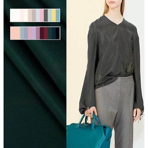 114CM Wide 30MM Solid Color Heavy Silk Crepe Fabric for Summer Spring Dress Shirt Cheongsam Pants Suit DE1282