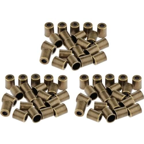 60Pcs Metal Bell Drawstring Rope End Cord Stopper Rope Paracord Lock Bronze Shoelace Accessories