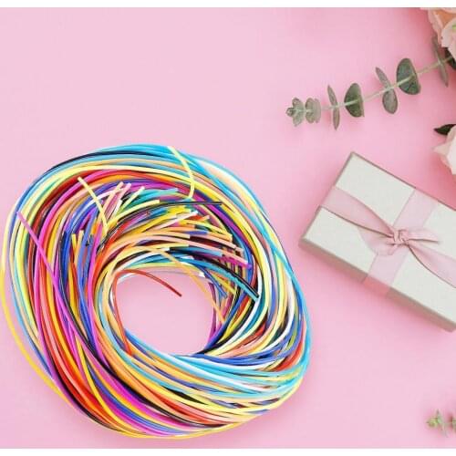 96Pcs/Bag Braided Rope DIY Flexible PVC Multicolor Lacing Cord for Handcraft