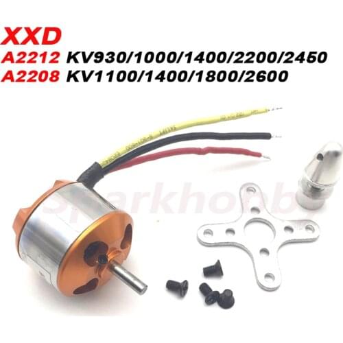 XXD A2212 A2208 Brushless Motor 930KV 1000KV 1100KV 1400KV 1800KV 2200KV 2450KV 2600KV RC Aircraft Multicopter Brushless Motor