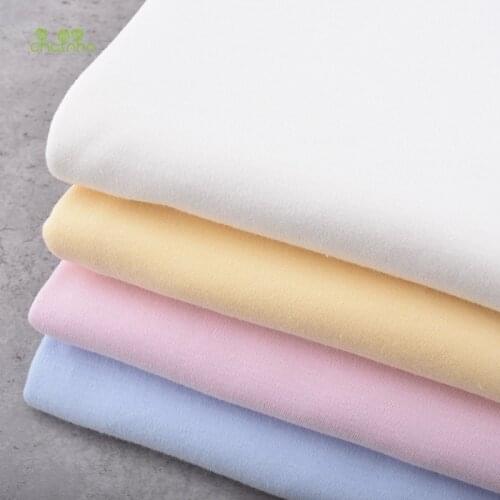 Chainho,4 Solid Colour Series,Printed Knitted Cotton Fabric,For DIY Quilting&Sewing Baby&Childrens Clothes Material,100x100cm
