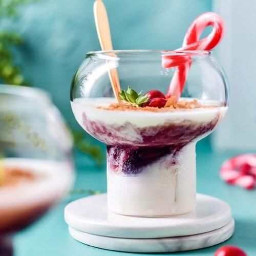 300ML Yogurt Mousse Cup Cocktail Ice Cream Dessert Small Cup Heat Resistant Glass Water Cup Coffee Cup