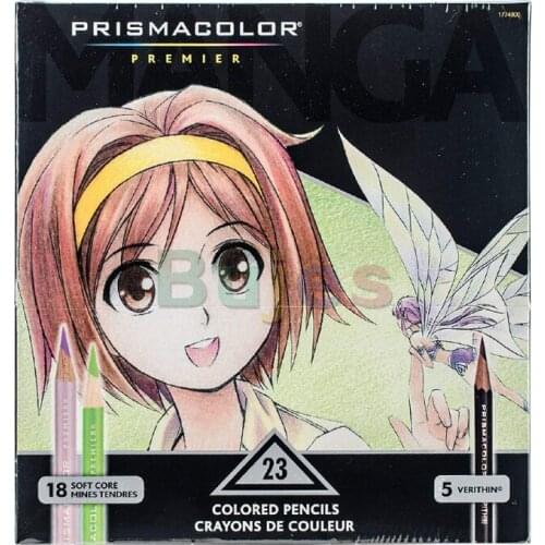 Prismacolor 1774800 Premier Colored Pencils, Manga Colors, 23-Count,Colour Painting Color Lead 24 Color Set