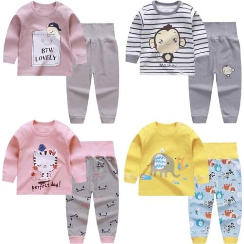 3M-6T Cotton spring autumn infant baby children soft shorts suit t-shirt toddler boy girl kid dinosaur cartoon cute clothes set