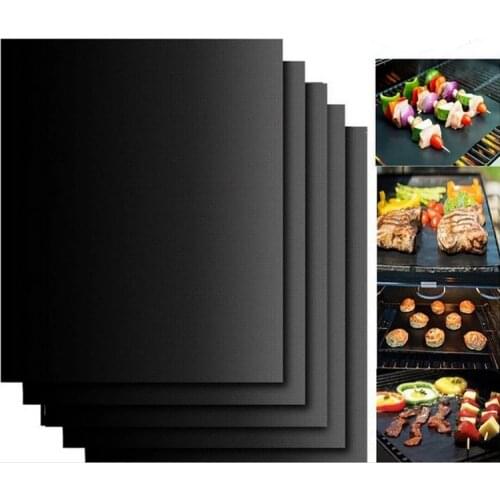 New Heat Resistant BBQ Grill Mat Copper Bakeware Mat Barbecue Roast Sheet Portable Easy Clean Grill Pad BBQ Tool factory price