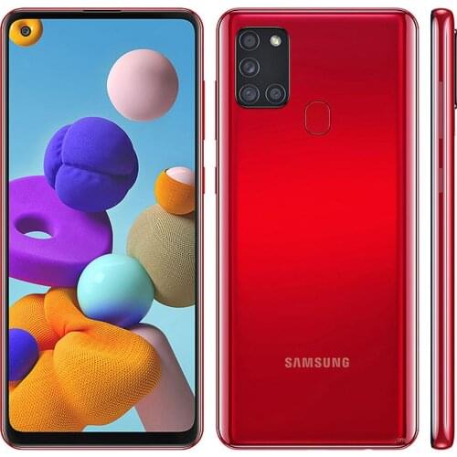 Original Samsung Galaxy A21s A217F Mobile Phone Octa core 6.5" Quad Camera 48MP 4G Android Fingerprint ROM 4GB 64GB Dual SIM
