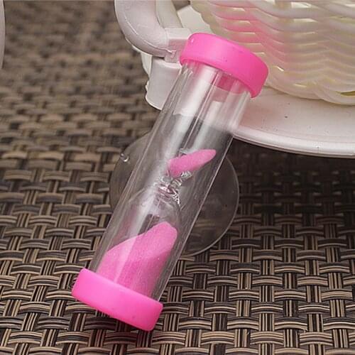 1Pc 2 minutes hourglass children Sand Timer brush Mini timer creative exquisite small gifts