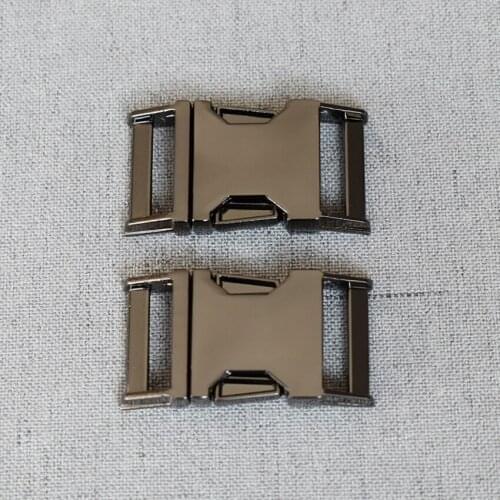 1 Pieces 20mm Gun Black Backpack Buckles Dog Collar Webbing DIY Quick Release Metal Buckle Outdoor Bracelet Accessories