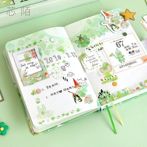 Hand Ledger Retro Small Fresh Magnetic Buckle Illustration Dream Hand Ledger Simple Ins Style Diary