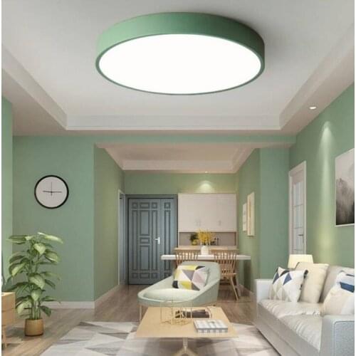 Modern minimalist round ceiling lamp LED wrought iron bedroom lamp personality lighting