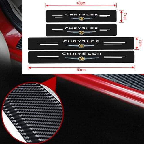 3D Carbon Fiber Leather Door Protective Stickers For Chrysler 200 200c 300 300c LX LD Sebring FJ FR JR JS Lancia Thema Car Doods