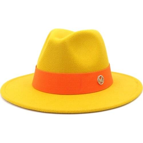 2021 New Women Fedora Wool Hat Autumn Winter Triby Felt Hats Jazz Panama Church Party Unisex Cowboy Cotton Outdoor Hat