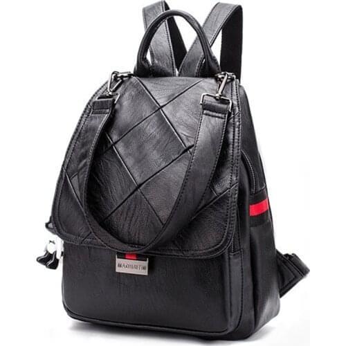 Female School Shoulder Bag Bagpack Fashion Women Bags Backpack High Quality Leather Backpacks for Teenage Girls