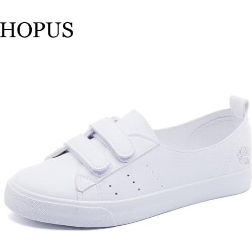 Womens Leather Shoes Fashion Flats Spring Summer Women Causal Sneakers Floral Breathable White Shoes High Quality Shoes Women