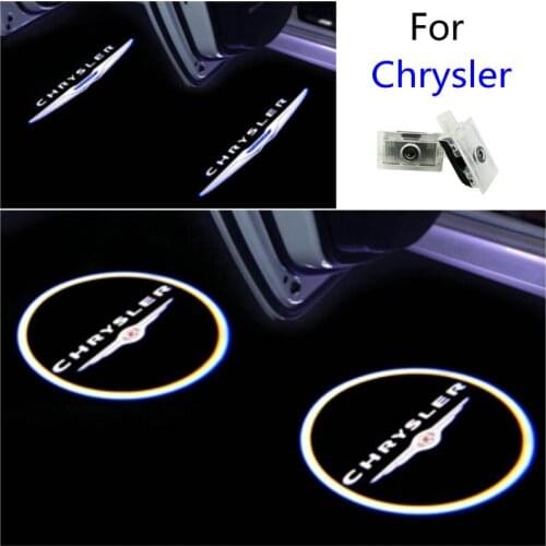 2pcs Car For Chrysler Led Door Light Laser Projector Logo Welcome Light For Chrysler 300 300c 200 Sebring FR JR JS Lancia Thema