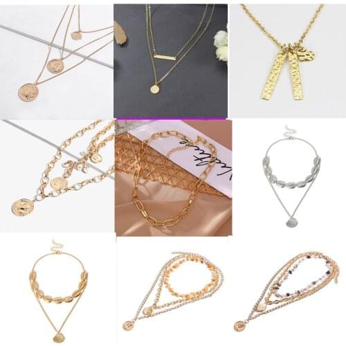 2020 Fashion Link Chain Necklace Collar Statement Gold Sliver Color Chunky Choker Necklaces Punk Jewelry For Women