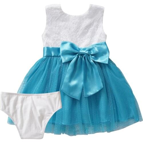 2021 Summer Big Bow Baby Girl Dress 1st Birthday Party Wedding Dress For Girl Lace Shiny Princess Evening Dresses Kid Clothes