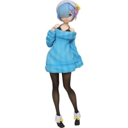 3 Styles Re:Life in a different world from zero Knit Dress Rem Figure Action Figure Japan Anime Figurines Toy Doll T30