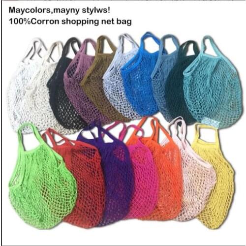 300pcs New Mesh Bag String Shopping Bag Reusable Fruit Storage Handbag Totes Women Shopping Net Bag Shopper Bag Cotton Woven