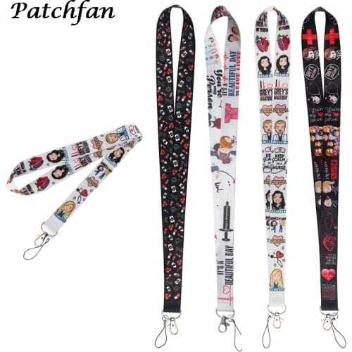 AD044 Patchfan Cartoon Tv Show Key ID Phone USB Badge Holders Phone Neck Straps webbing Kids Lanyard Gift