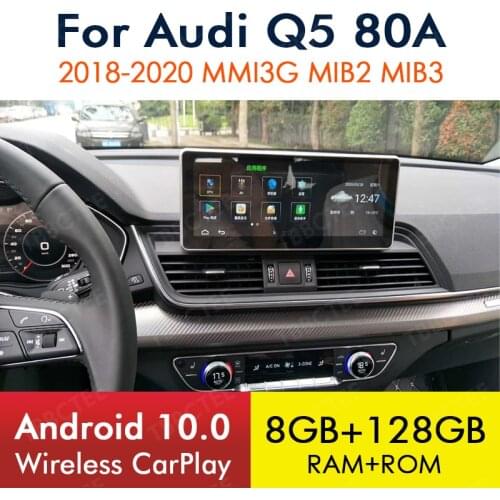 Android 10 Wireless CarPlay 8+128 For Audi Q5 80A 2017~2021 MMI 3G MIB 2 3 Car Multimedia Player GPS Navigastion HD Screen