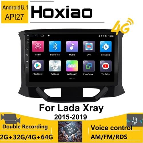 Car Radio 2 din Android 8.1 4G GPS Navigation for Lada Xray 2015 2016 2017 2018 2019 RDS AM 16G Multimedia Player