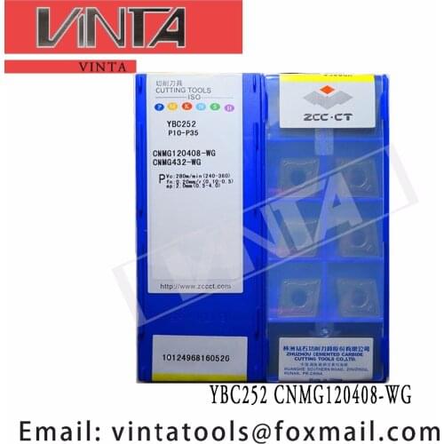 Free shipping high quality 10pcs/lots YBC252 CNMG120408-WG cnc carbide turning inserts