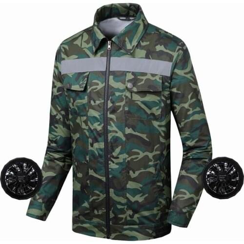 Air Conditioning Clothing Heatproof Cooling Fan Hiking Jacket High Temperature Welding Tactical Fishing Jackets Outdoor Working