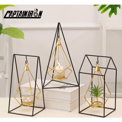 CAPTAINIRON Decorative Metal Candlesticks