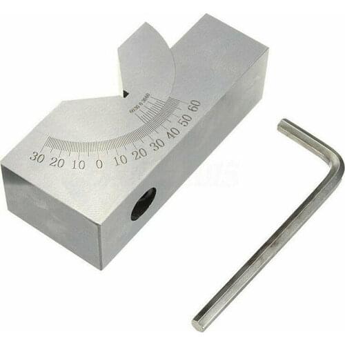 Milling Precision 90Celsius Adjustable Angle V Block 0-60Celsius Vice Grip Hold Clamp cnc milling machine