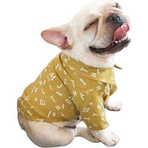 Dog Shirts Summer Pet Cloth Shirt Mini Comfortable Breathable Summer Daily wear Dog Button T-shirt for Puppy robe été S-3XL
