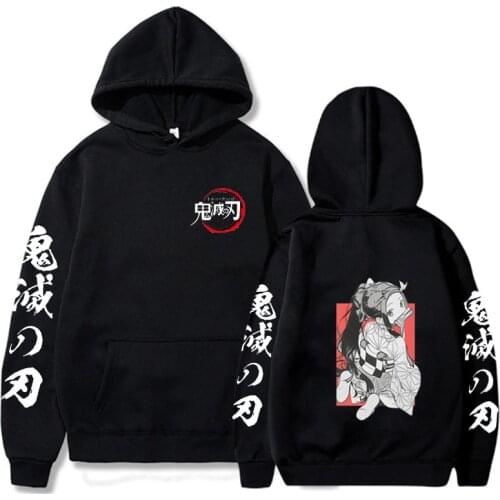 Anime Demon Slayer Hoodie Harajuku Streetwear Hoody Female Casual Cloth