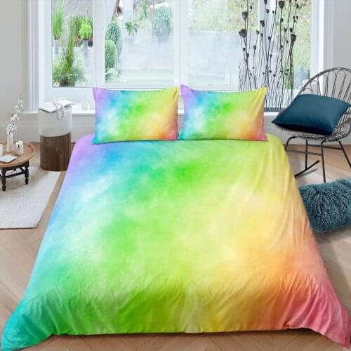 Fashion Colorful Bedding Set Full Twin King Size Bed Cover Set 2/3pcs Queen Size Duvet Cover Creative Printed Quilt Covers