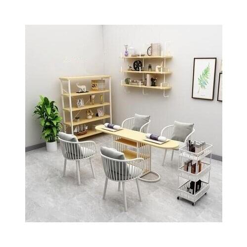 Marble simple single double manicure Table Chair Set Wooden Japanese manicure table solid wood manicure table