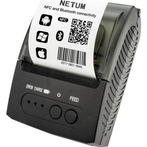 NETUM Portable 58mm Bluetooth Thermal Receipt Printer Cpmpatible with Android/Windows