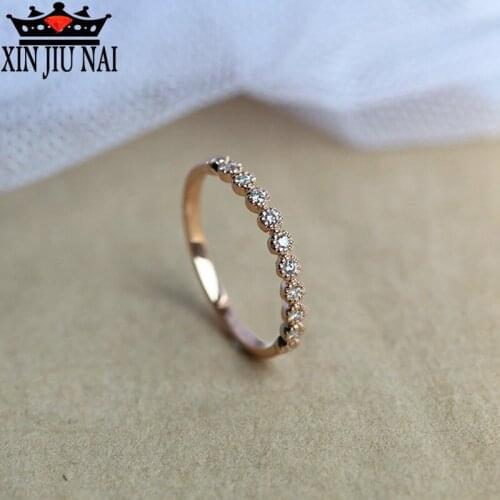 New Minimalist bag with high quality small zircon finger ring sexy girl wearing top casual jewelry fashion womens banquet gift