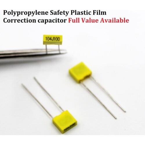 20PC Polypropylene Film Correction capacitor 100V 153J/223J/333J/473J/563J/683J/823J/104J100V 15/22/33/47/56/68/82/NF/0.1UF