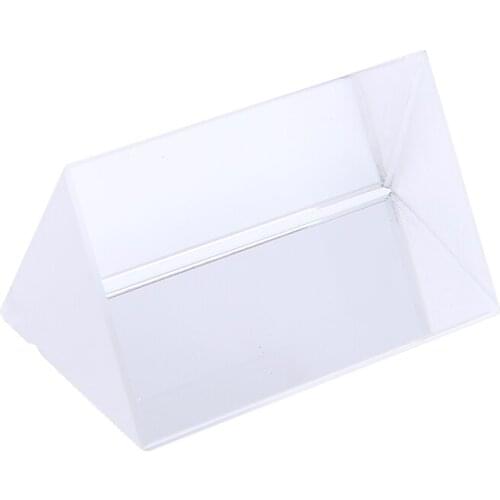 Prism Triple Triangle Precision Optical Glass Reflecting Physics Education Teaching Light Spectrum Prisms Rainbow Crystal