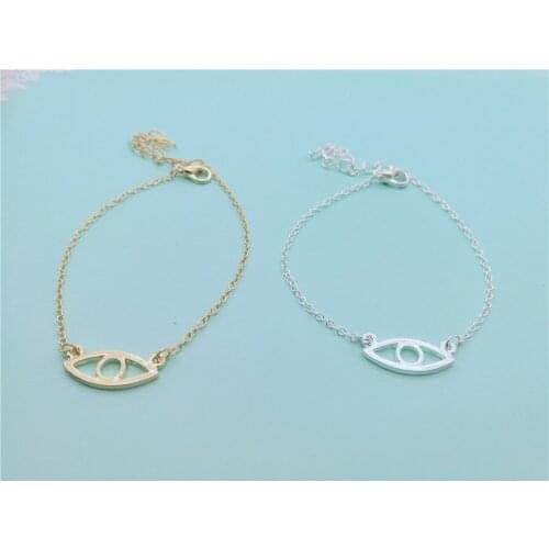 Simple Angel Eye Lucky Blessing Amulet bracelet Demon Evil Eye Exorcism Charm Pendant Jewelry for Couple Wedding Gift bracelet